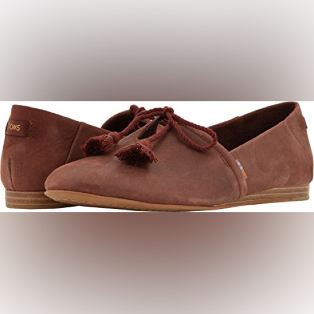Toms Kelli Burnt Henna Leather Flats